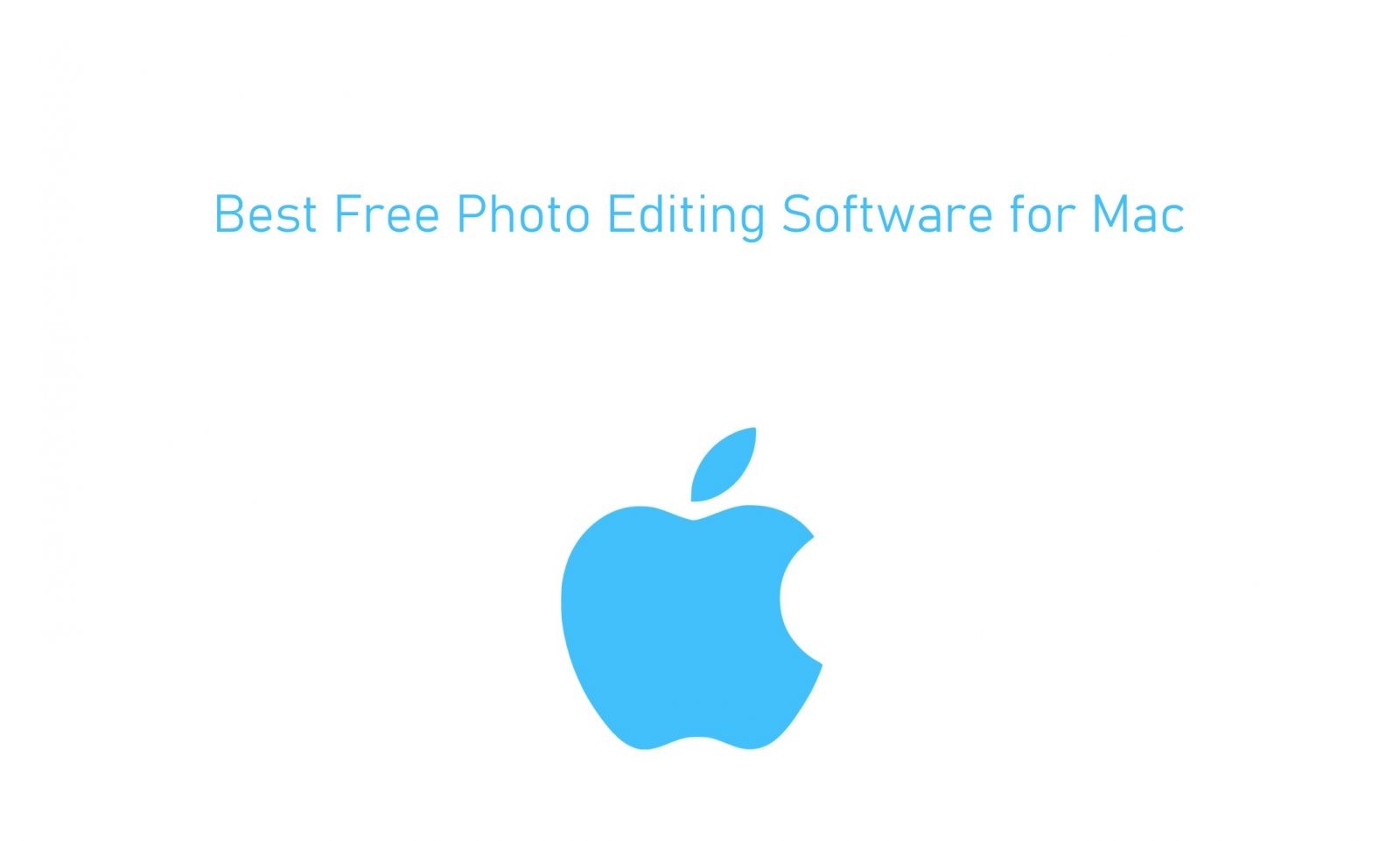 free photo editing program for mac